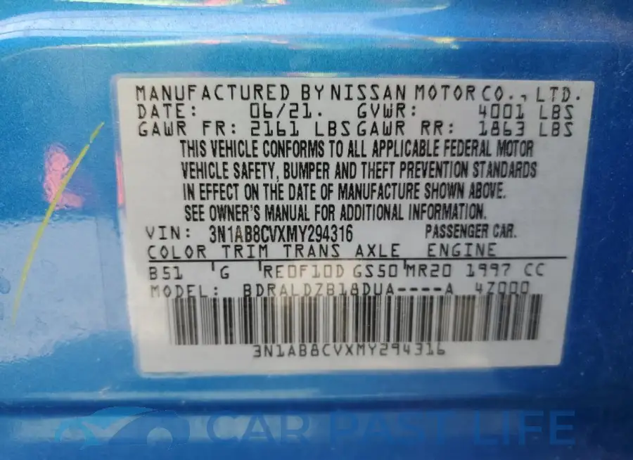 3N1AB8CVXMY294316# 13