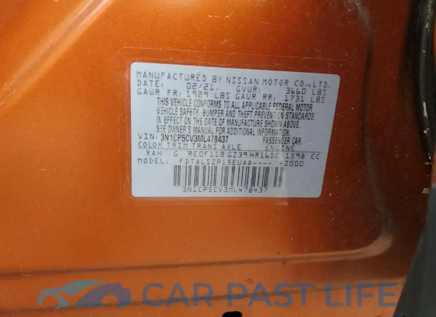 3N1CP5CV3ML478437# 12