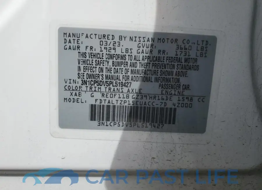 3N1CP5DV5PL519427# 12