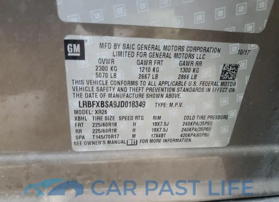 LRBFXBSA9JD018349# 13