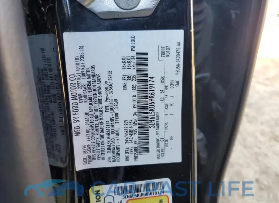 3LN6L5KU6HR619174# 12