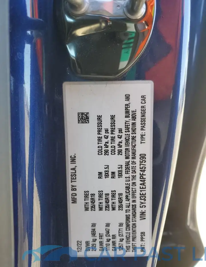 5YJ3E1EA4PF457590# 13