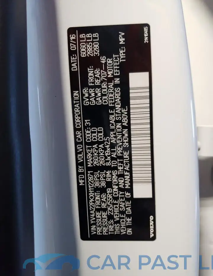 YV4A22PKXH1122871# 13
