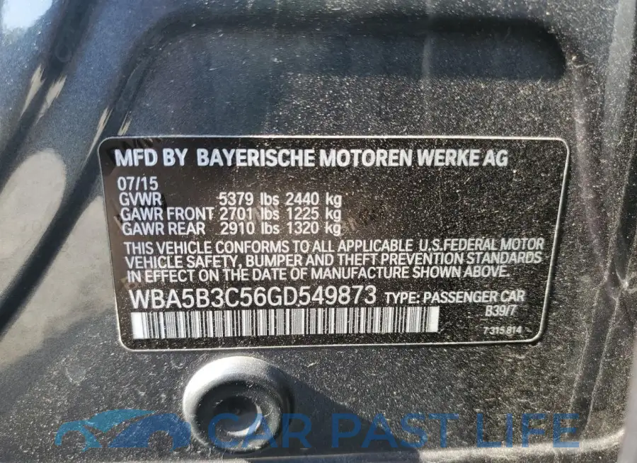 WBA5B3C56GD549873# 13