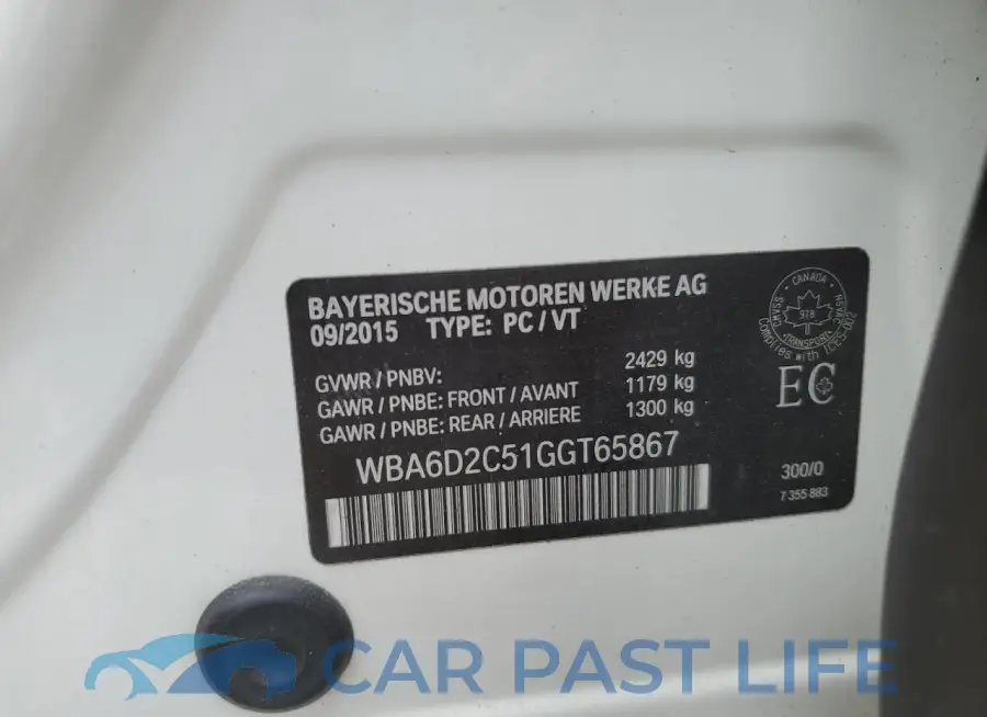 WBA6D2C51GGT65867# 12