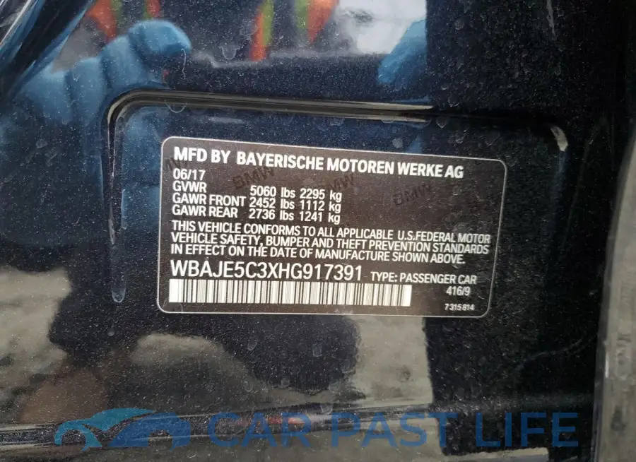 WBAJE5C3XHG917391# 12