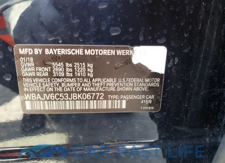 WBAJV6C53JBK06772# 12