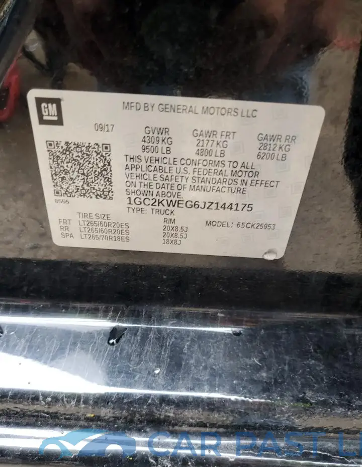 1GC2KWEG6JZ144175# 13