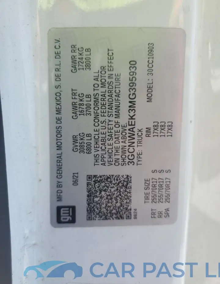 3GCNWAEK3MG395930# 12
