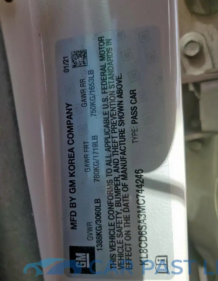 KL8CD6SA3MC744246# 12