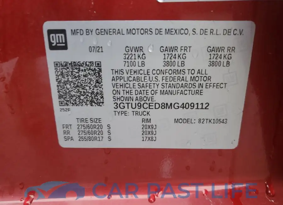 3GTU9CED8MG409112# 12