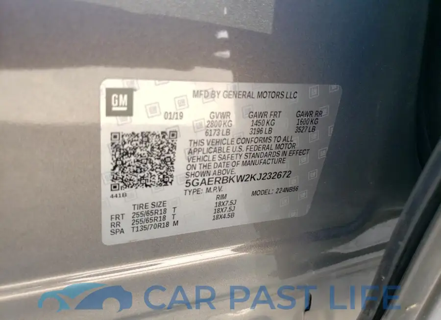 5GAERBKW2KJ232672# 14
