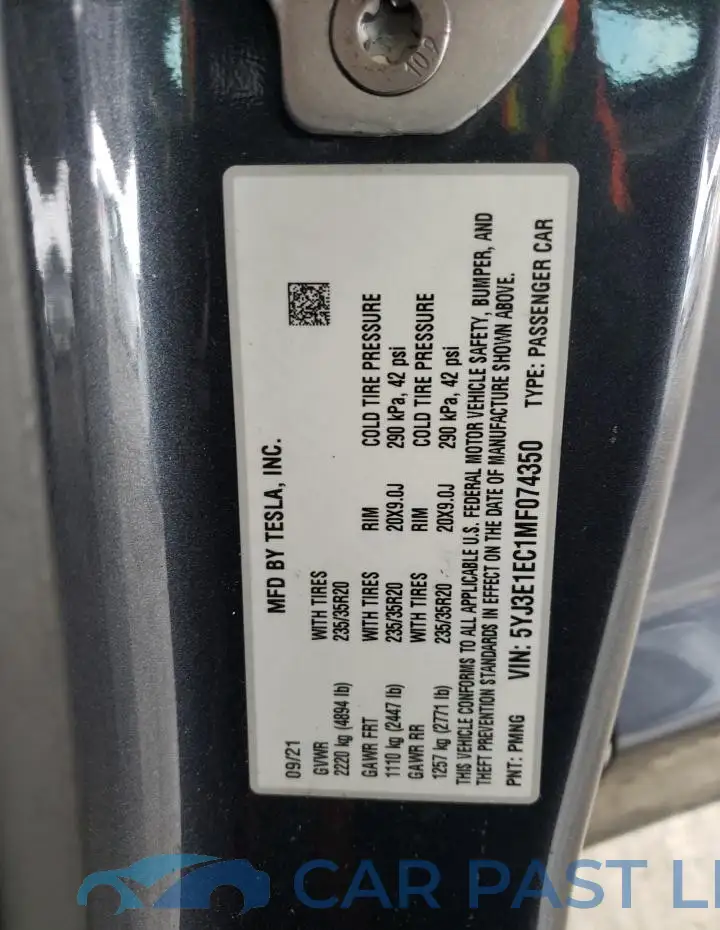 5YJ3E1EC1MF074350# 13