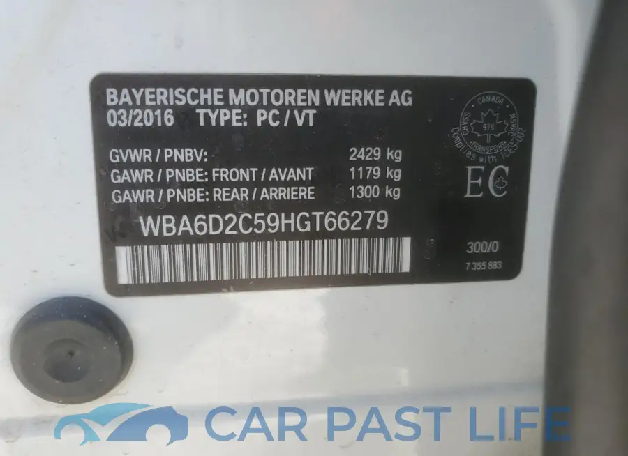 WBA6D2C59HGT66279# 13
