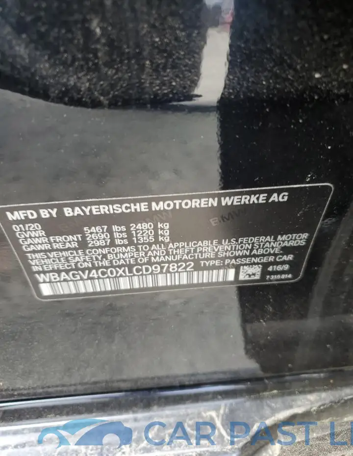 WBAGV4C0XLCD97822# 12