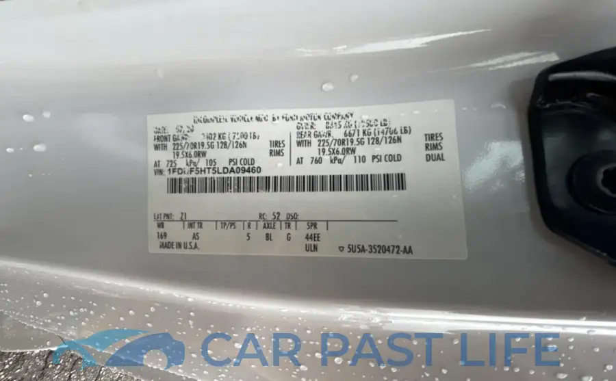 1FDUF5HT5LDA09460# 10