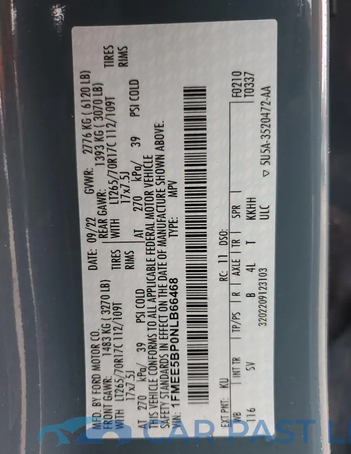 1FMEE5BP0NLB66468# 13