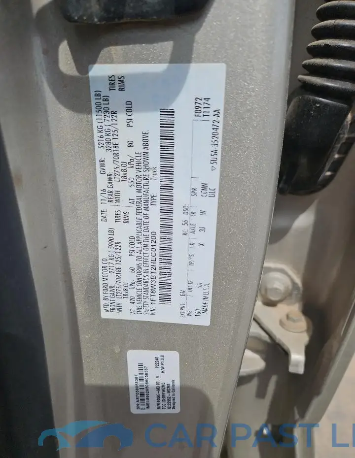1FT8W3BT2HEC01200# 12