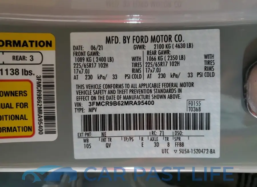 3FMCR9B62MRA95400# 12