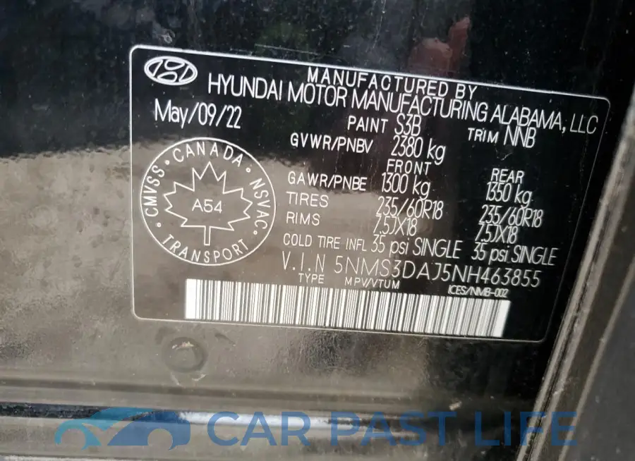 5NMS3DAJ5NH463855# 13