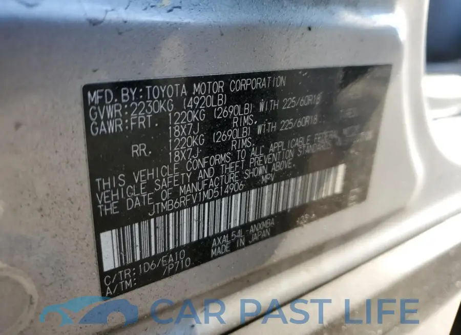 JTMB6RFV1MD514906# 13