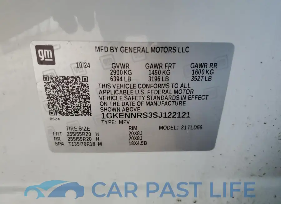 1GKENNRS3SJ122121# 14