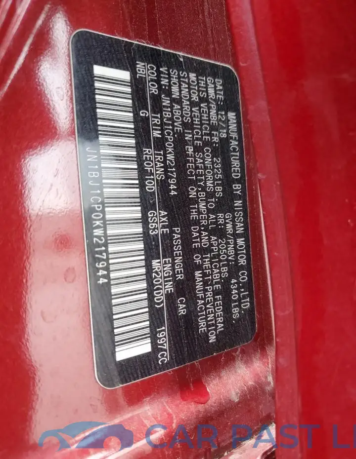 JN1BJ1CP0KW217944# 13