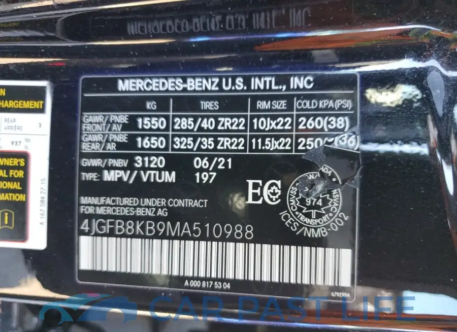 4JGFB8KB9MA510988# 13