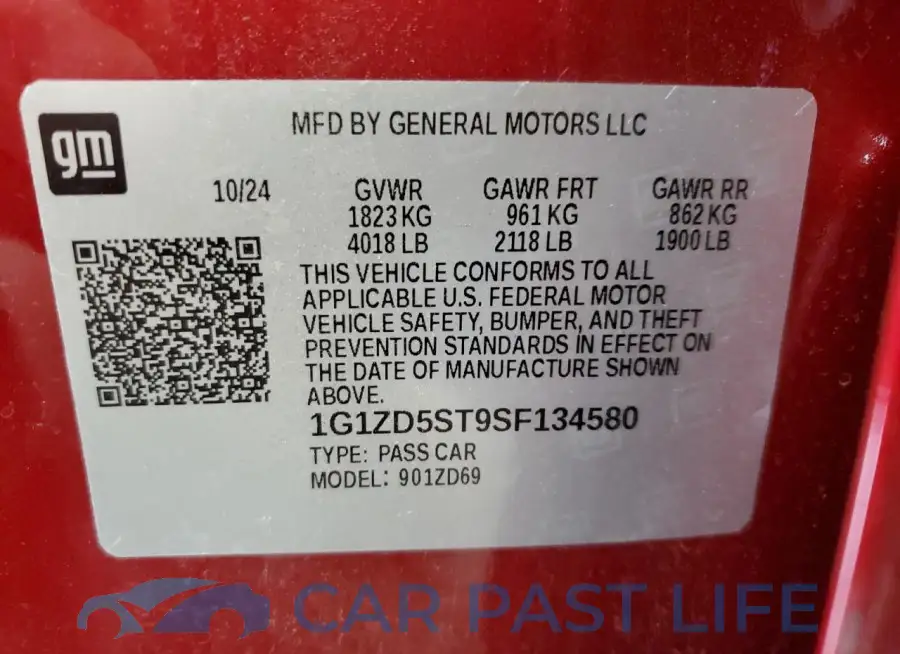 1G1ZD5ST9SF134580# 13