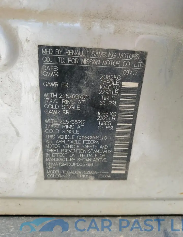KNMAT2MTXJP505788# 12