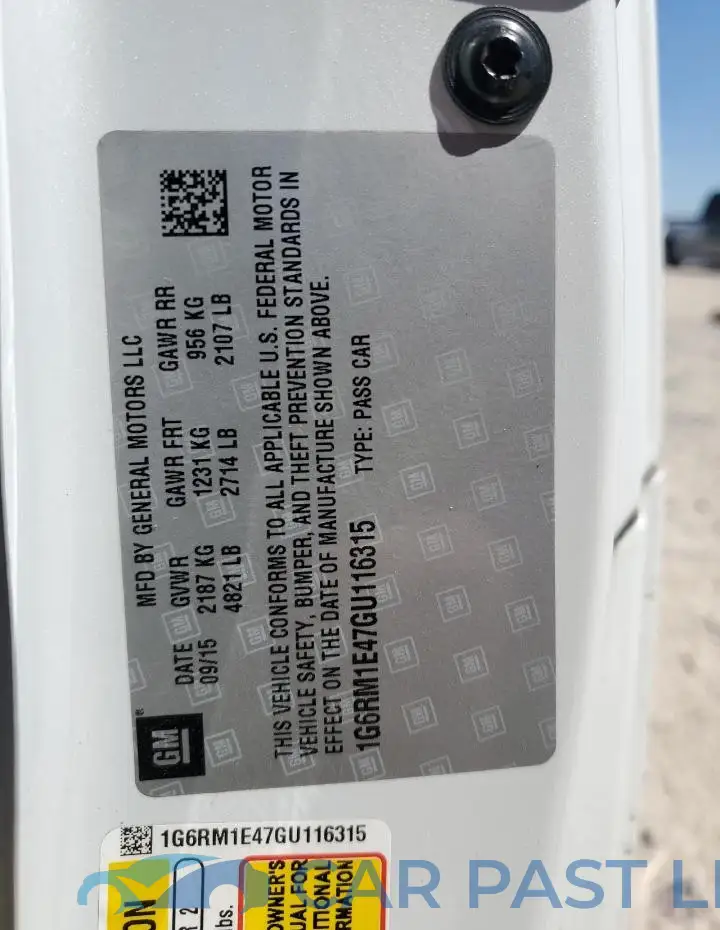 1G6RM1E47GU116315# 12