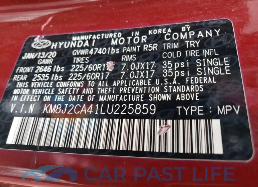 KM8J2CA41LU225859# 13