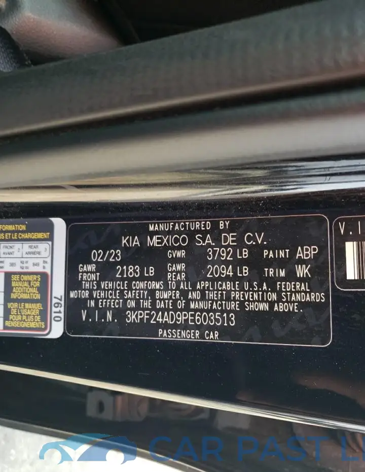 3KPF24AD9PE603513# 12