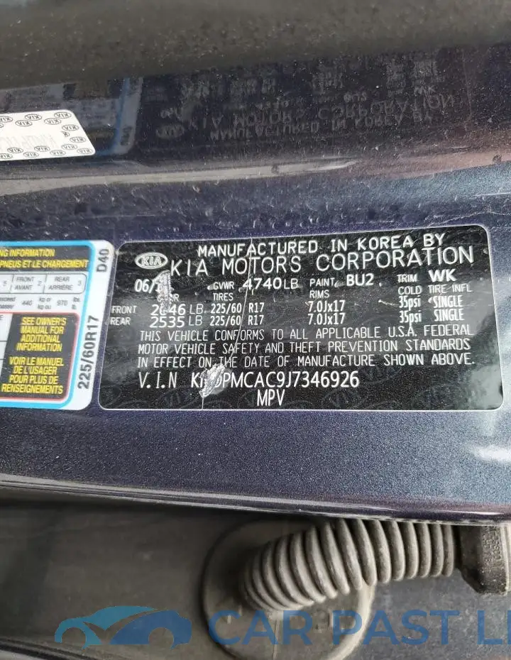 KNDPMCAC9J7346926# 14