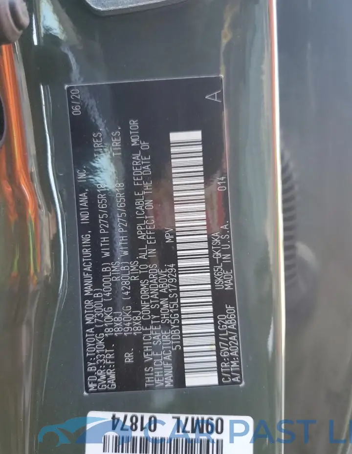 5TDBY5G15LS179294# 13