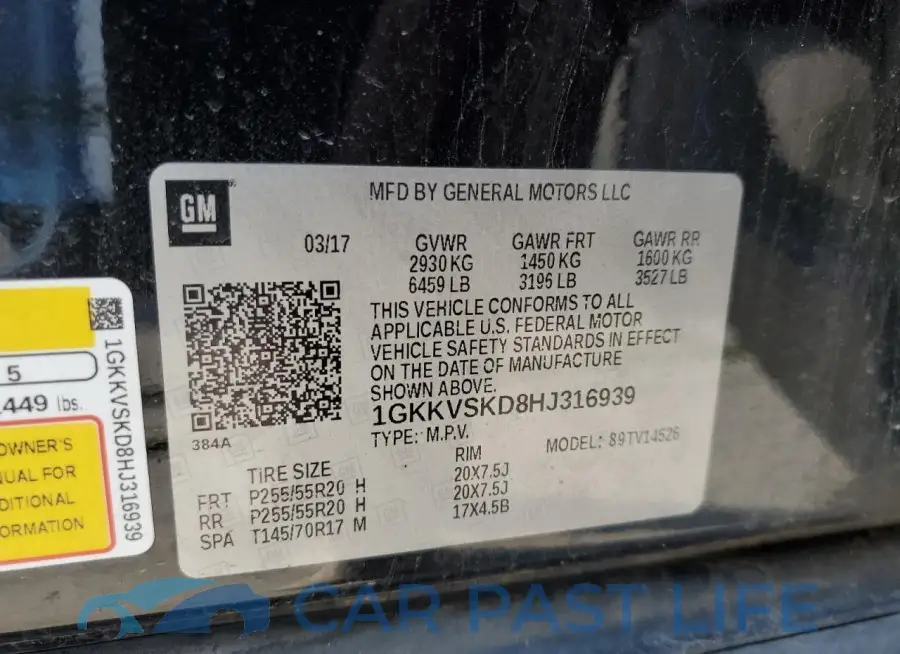 1GKKVSKD8HJ316939# 13