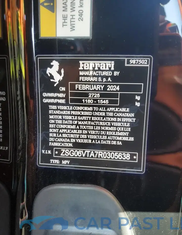 ZSG06VTA7R0305638# 12