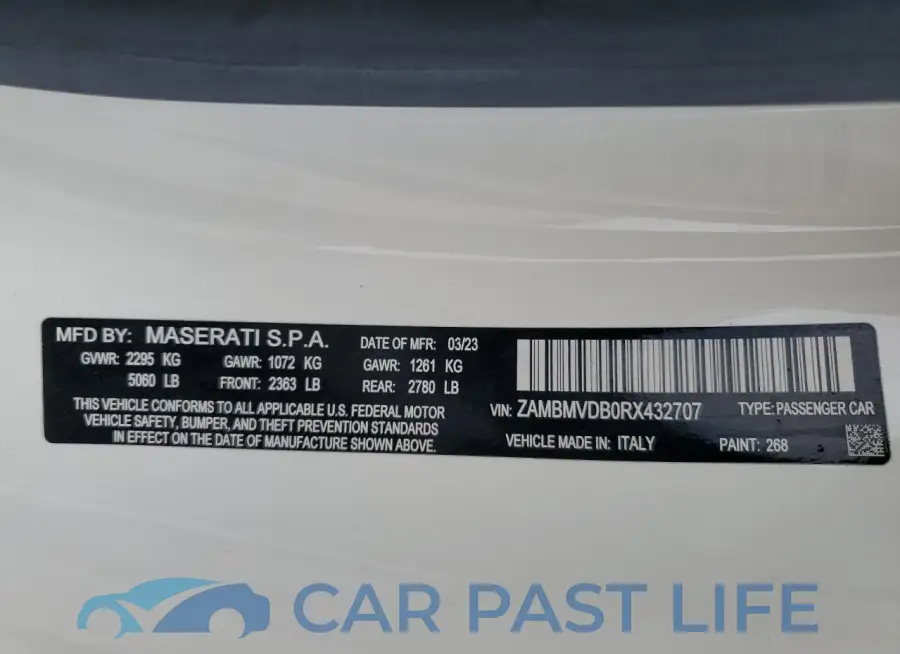 ZAMBMVDB0RX432707# 12