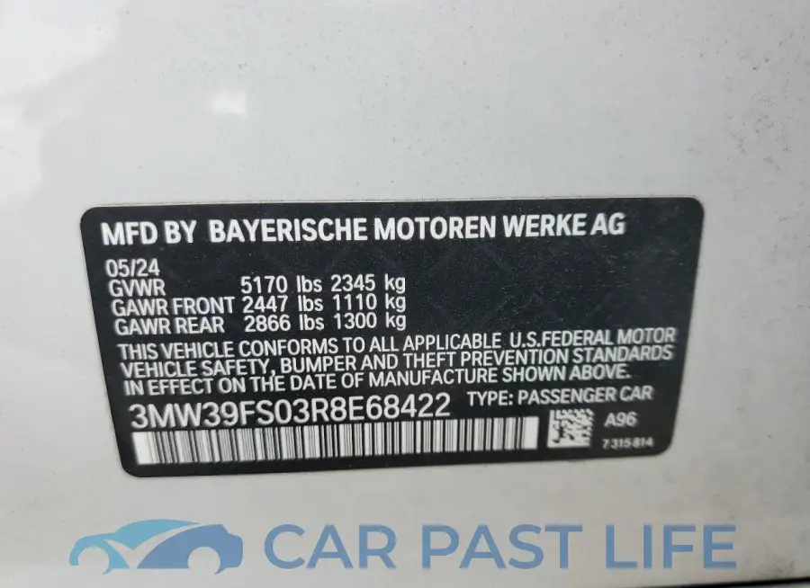 3MW39FS03R8E68422# 12