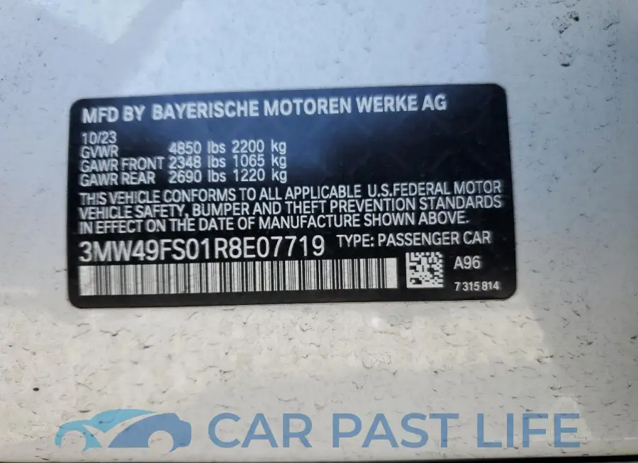 3MW49FS01R8E07719# 12