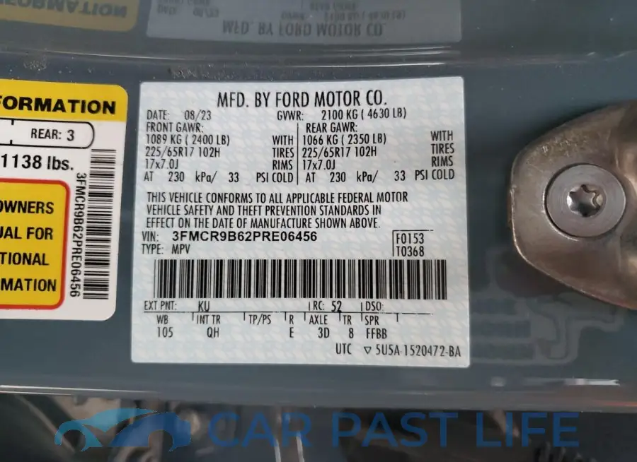 3FMCR9B62PRE06456# 13