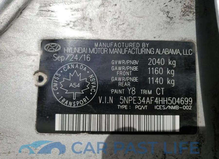 5NPE34AF4HH504699# 12