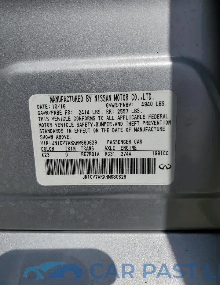 JN1CV7ARXHM680629# 12