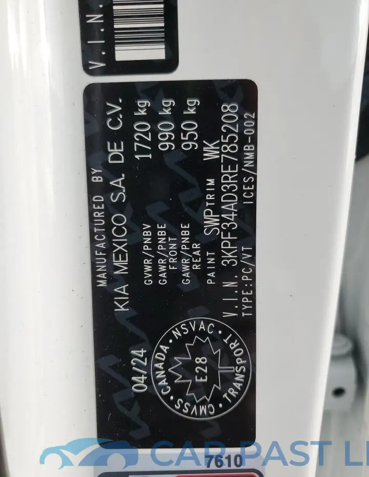 3KPF34AD3RE785208# 13