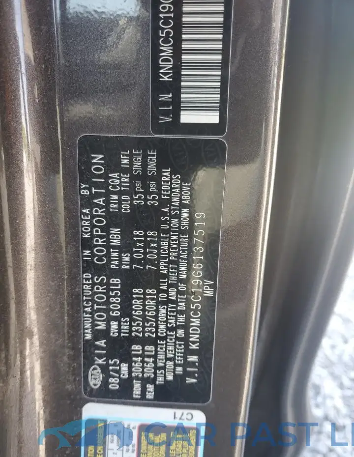 KNDMC5C19G6137519# 13