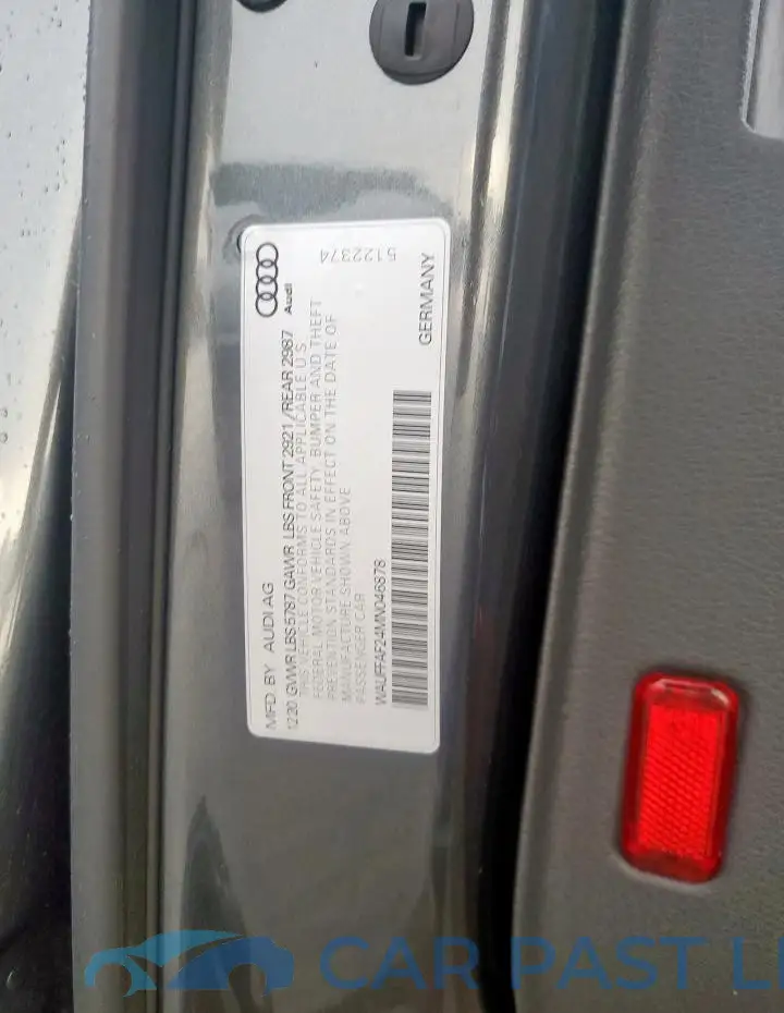 WAUFFAF24MN046878# 13
