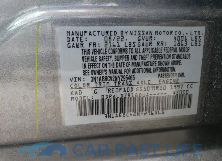 3N1AB8CV2NY296465# 12