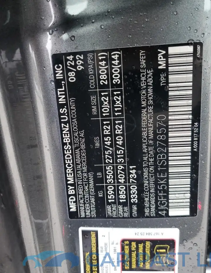 4JGFF5KE1SB278570# 14