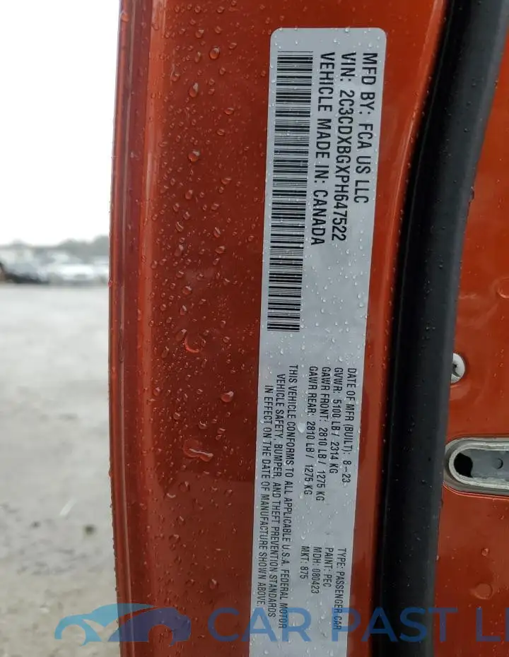 2C3CDXBGXPH647522# 12
