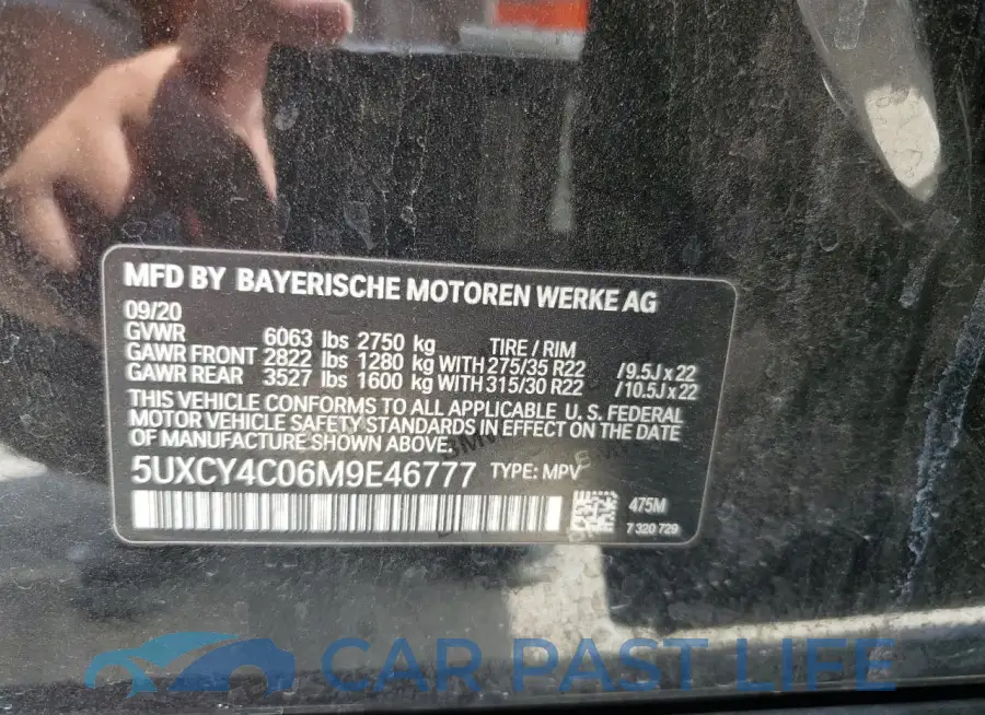 5UXCY4C06M9E46777# 14
